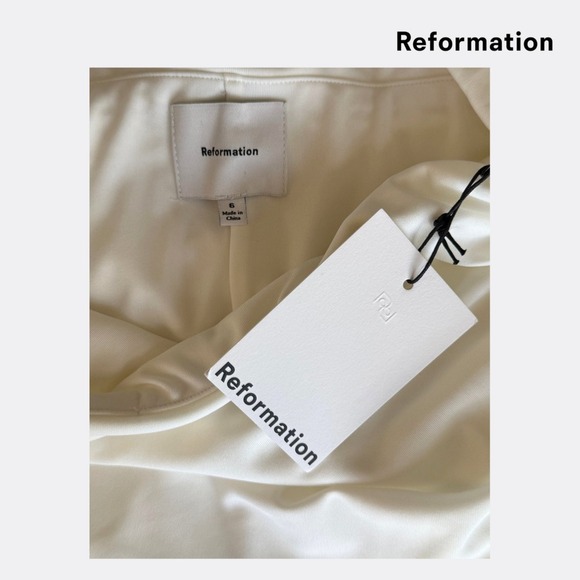 Reformation Eleni Knit Two Piece – Ivory – Size 6 – NWT - Picture 10 of 11